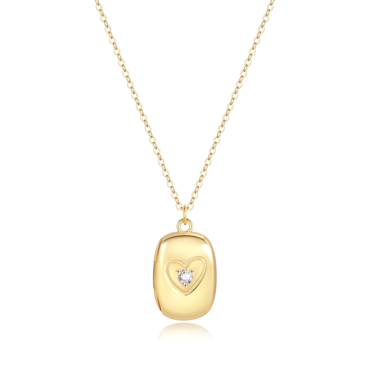 Isabella rectangular medallion necklace