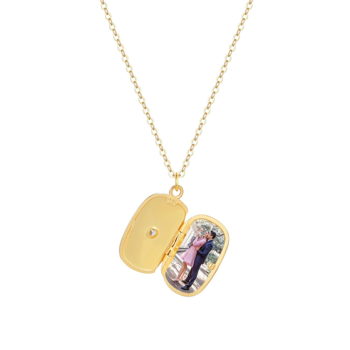 Isabella rectangular medallion necklace