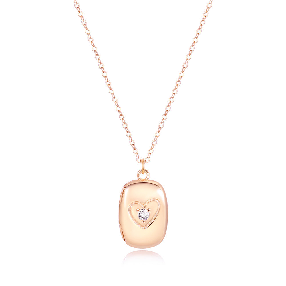 Isabella rectangular medallion necklace