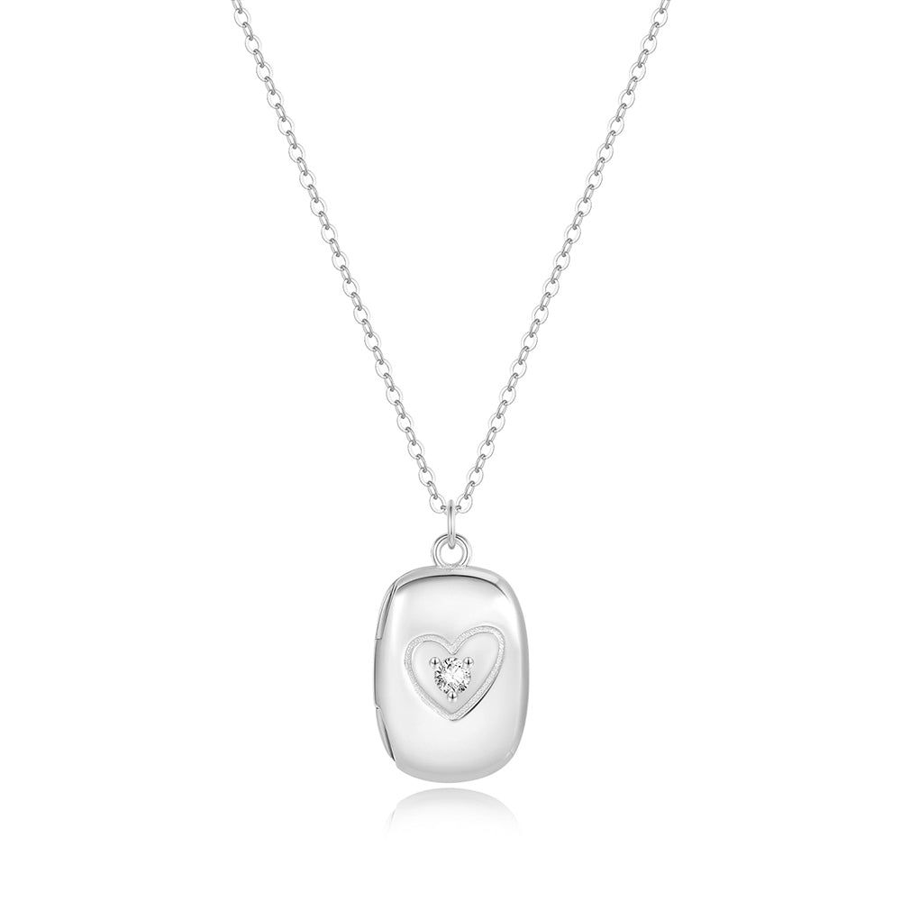 Isabella rectangular medallion necklace