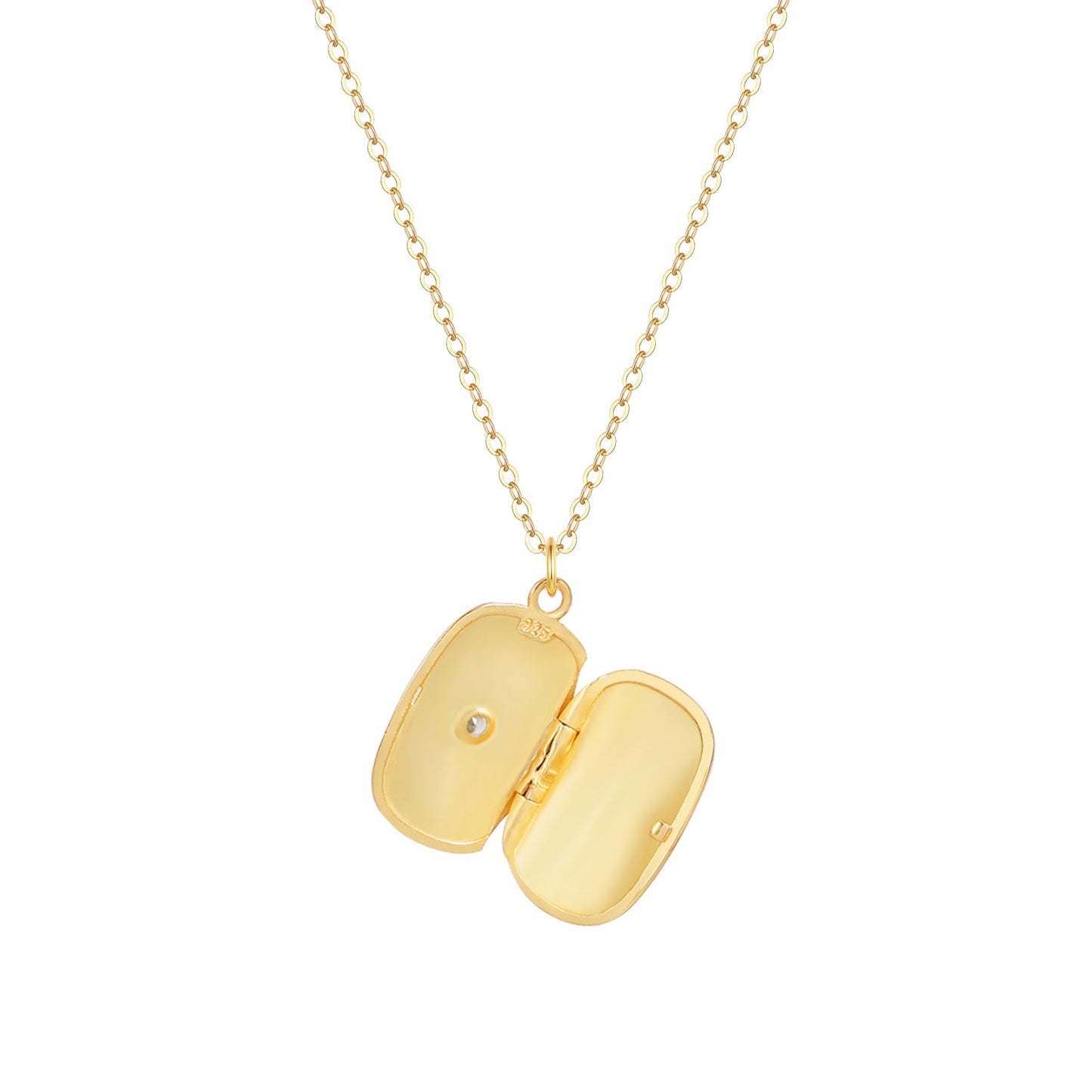 Isabella rectangular medallion necklace
