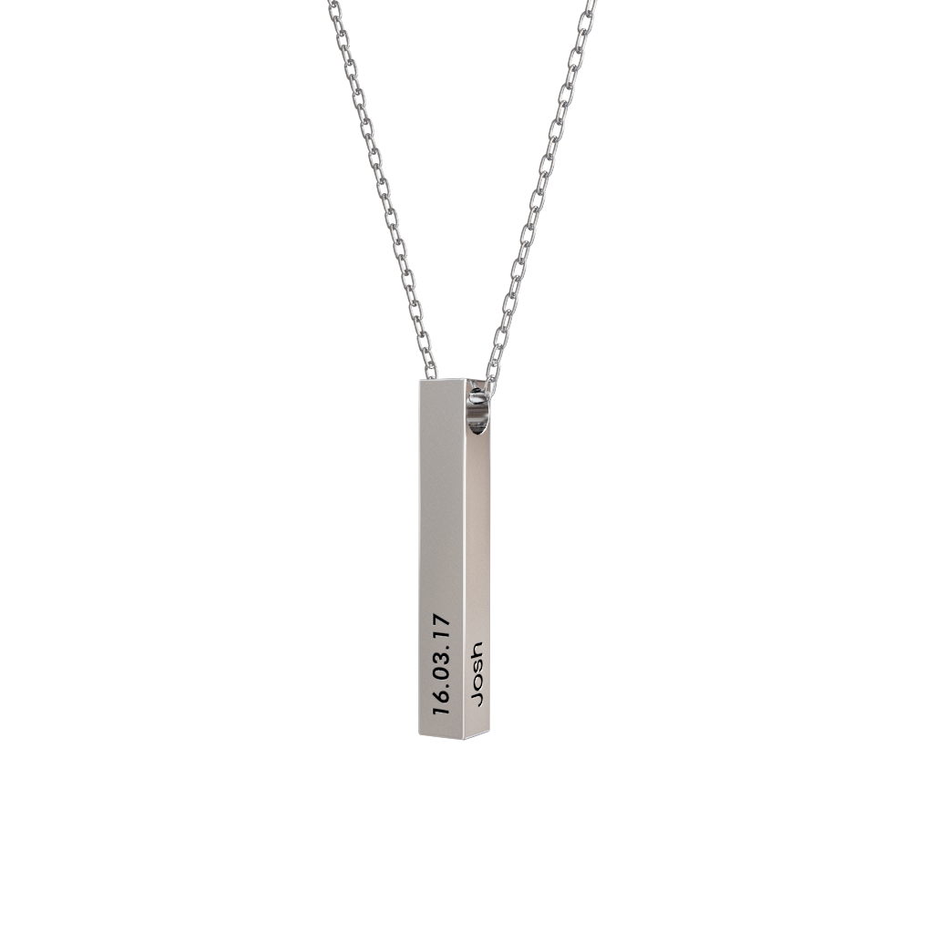 Collar Barra 3D Grabado - Elegancia personalizada