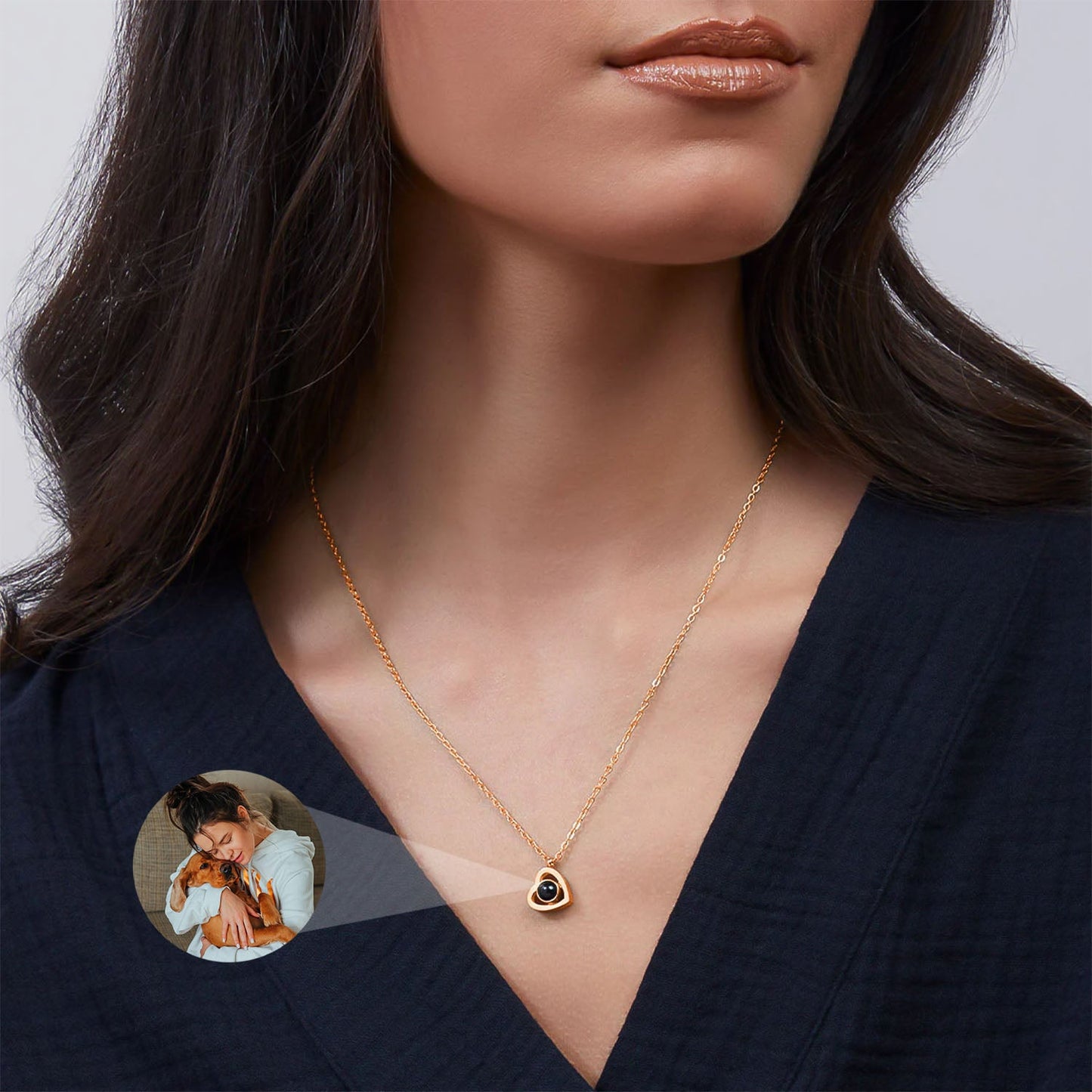 Collar corazón personalizado con foto – Un recuerdo eterno