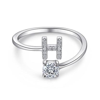 Anillo inicial en Plateado Sterling