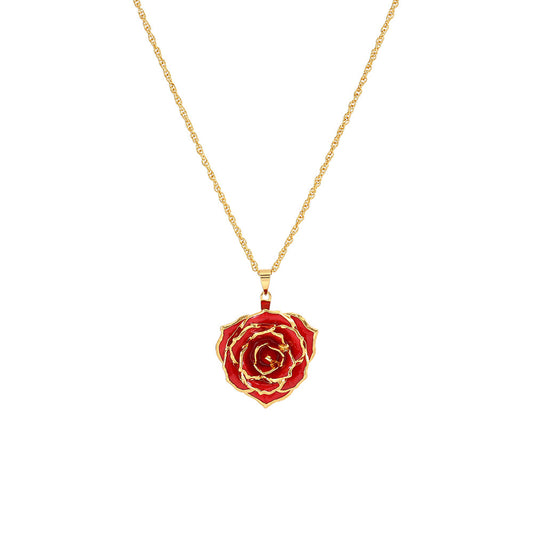 Halsband med äkta hänge Rosa