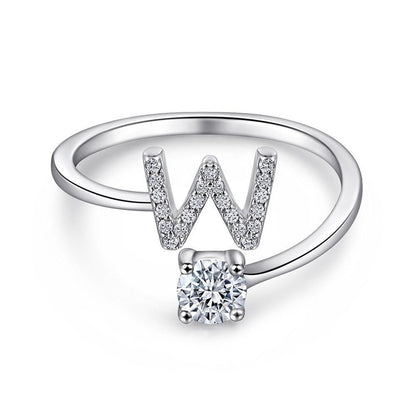 Anillo inicial en Plateado Sterling