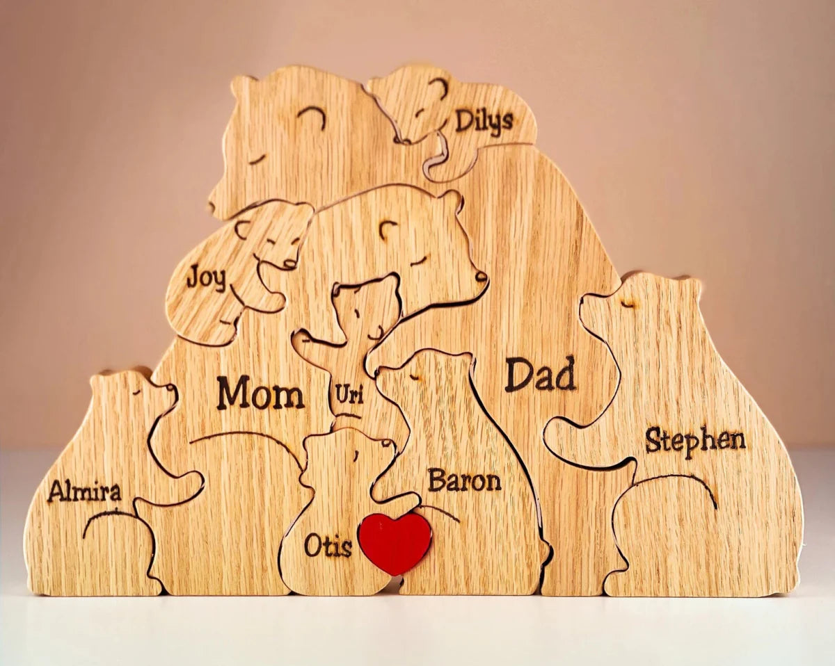 Personalized Wooden Family Puzzle: Unique and Timeless Keepsake 